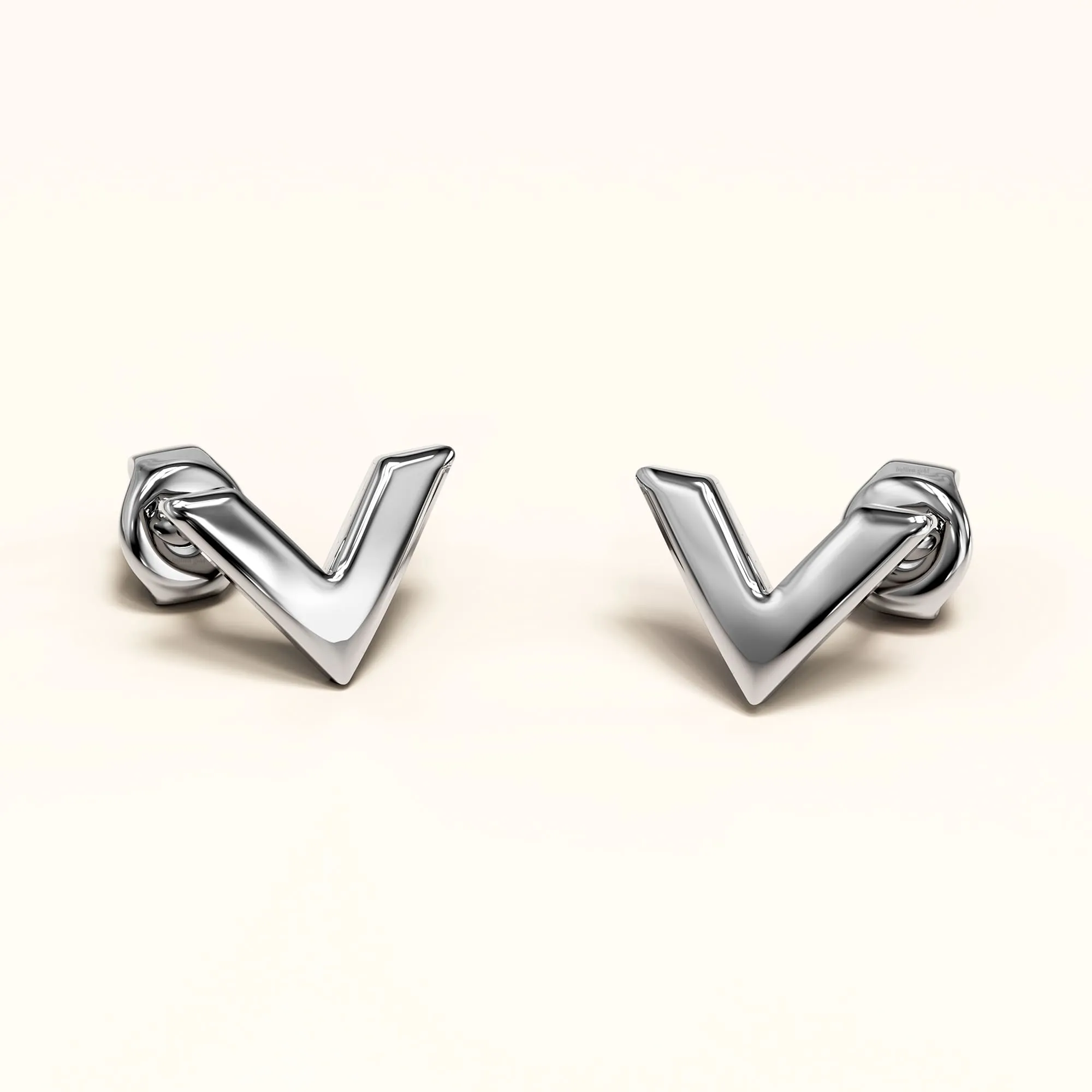 Boxed Bellatrix Star Bangle & V-Style Stud Earrings Set in White Gold
