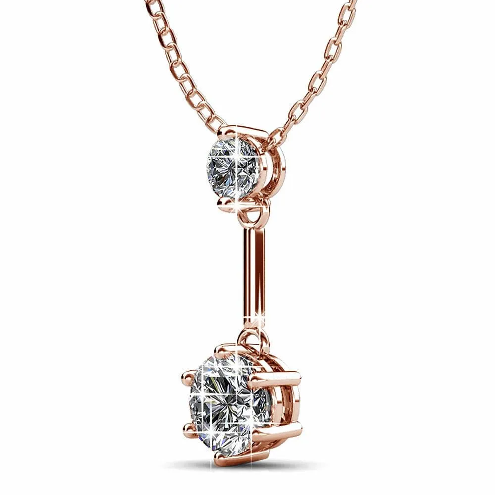 Boxed Divine Crystal Rose Gold Set Embellished with SWAROVSKI® Crystals