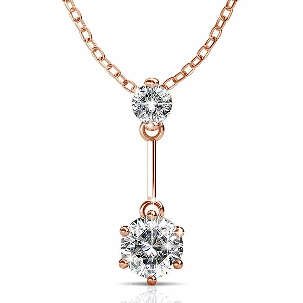 Boxed Divine Crystal Rose Gold Set Embellished with SWAROVSKI® Crystals