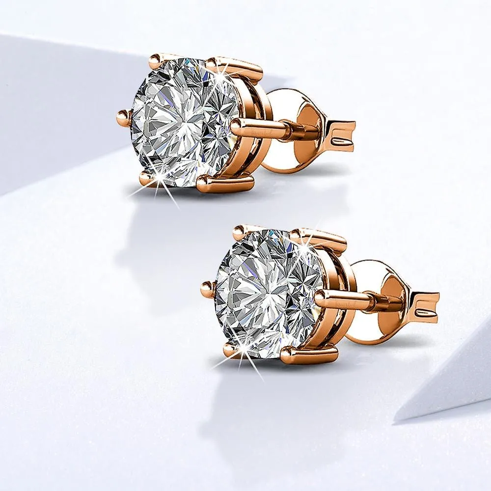 Boxed Divine Crystal Rose Gold Set Embellished with SWAROVSKI® Crystals