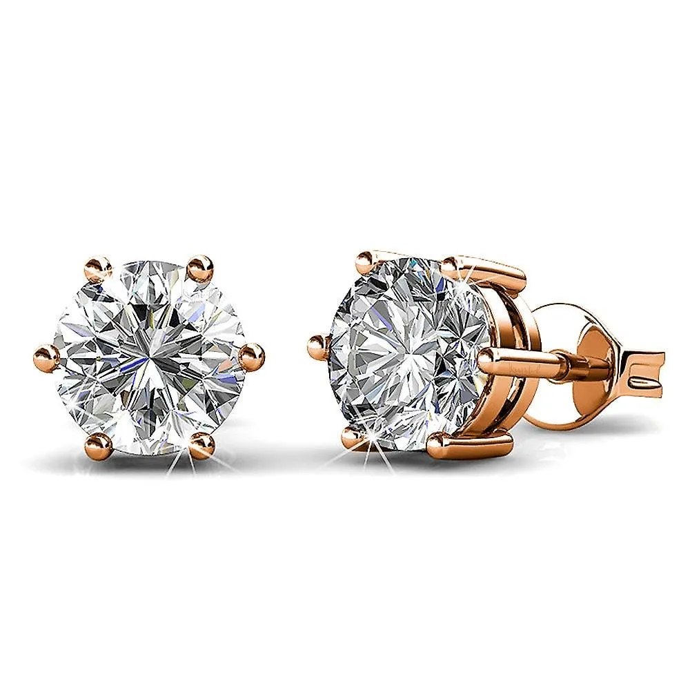 Boxed Divine Crystal Rose Gold Set Embellished with SWAROVSKI® Crystals