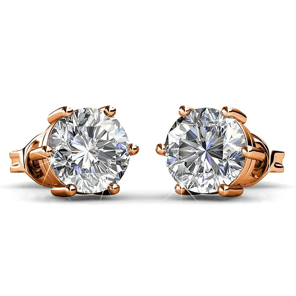 Boxed Divine Crystal Rose Gold Set Embellished with SWAROVSKI® Crystals