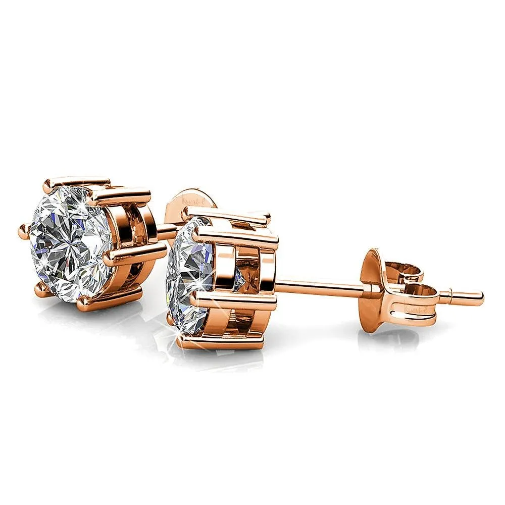 Boxed Divine Crystal Rose Gold Set Embellished with SWAROVSKI® Crystals