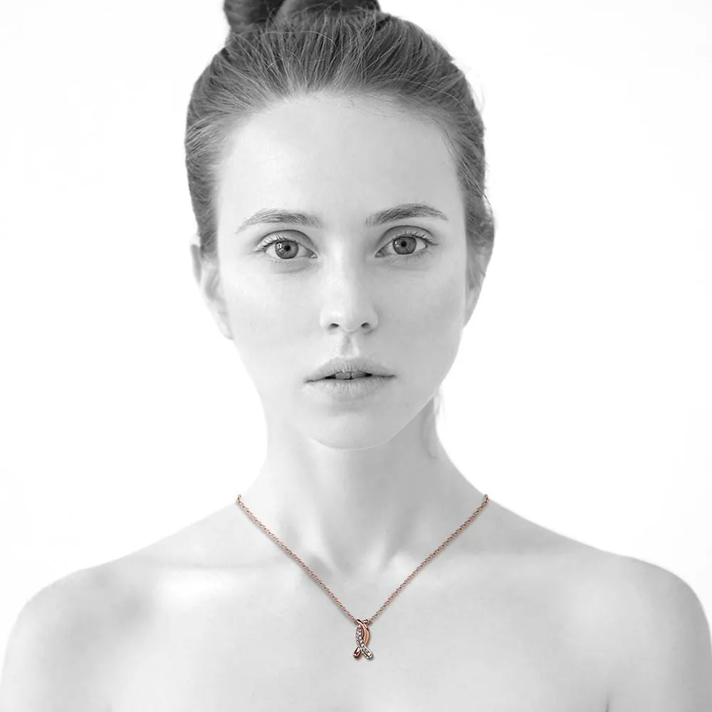 Boxed Intertwined Rose Gold Set Embellished with SWAROVSKI® Crystals