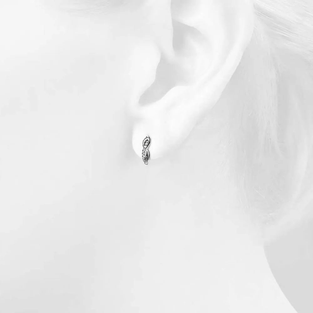 Boxed Intertwined White Gold Set Embellished with SWAROVSKI® Crystals