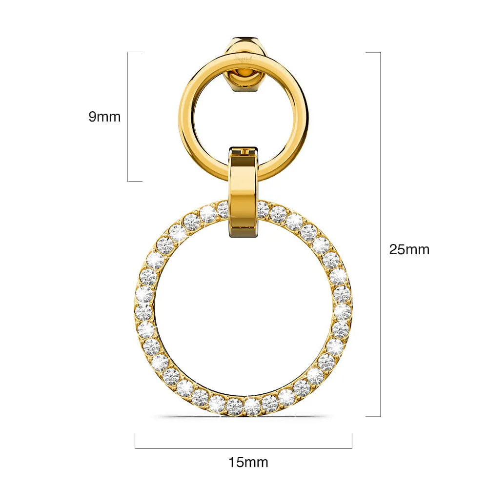 Boxed Orbit Earrings & Necklace Set with SWAROVSKI® Crystal in Gold