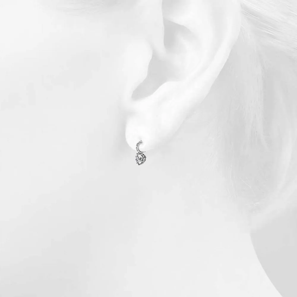Boxed Timeless Heart Shaped White Gold Set Embellished with SWAROVSKI® Crystals