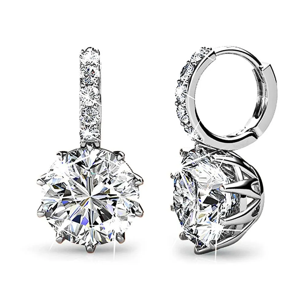 Boxed Timeless Heart Shaped White Gold Set Embellished with SWAROVSKI® Crystals