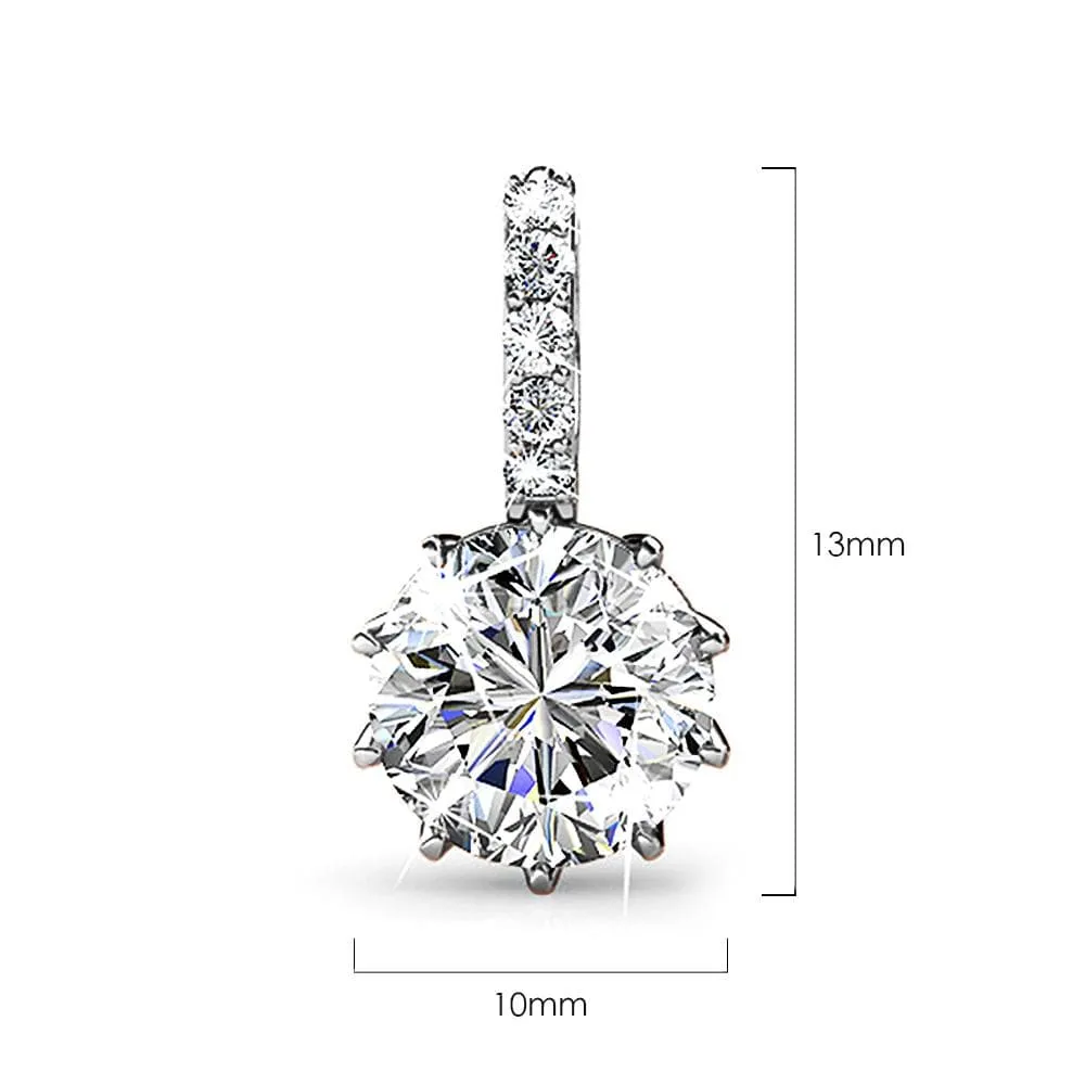 Boxed Timeless Heart Shaped White Gold Set Embellished with SWAROVSKI® Crystals