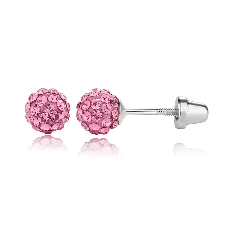 Cherished Moments Sterling Silver Stardust Stardust Ball Screw Back Earrings