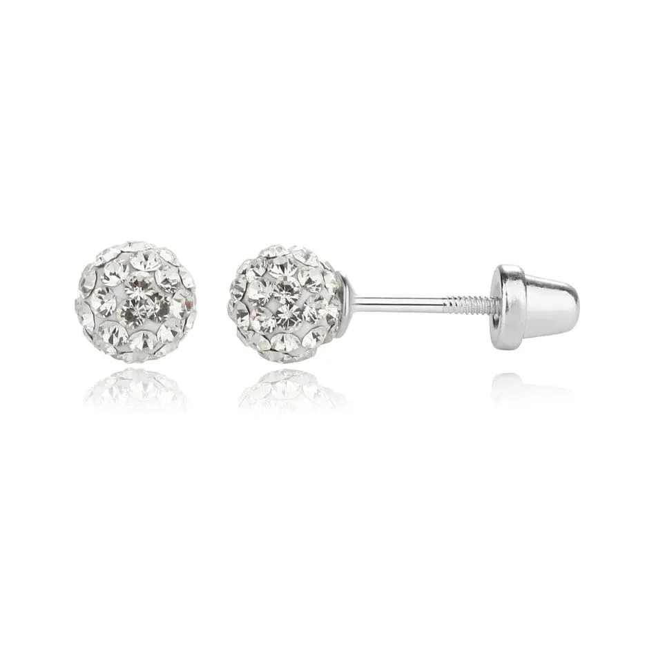 Cherished Moments Sterling Silver Stardust Stardust Ball Screw Back Earrings
