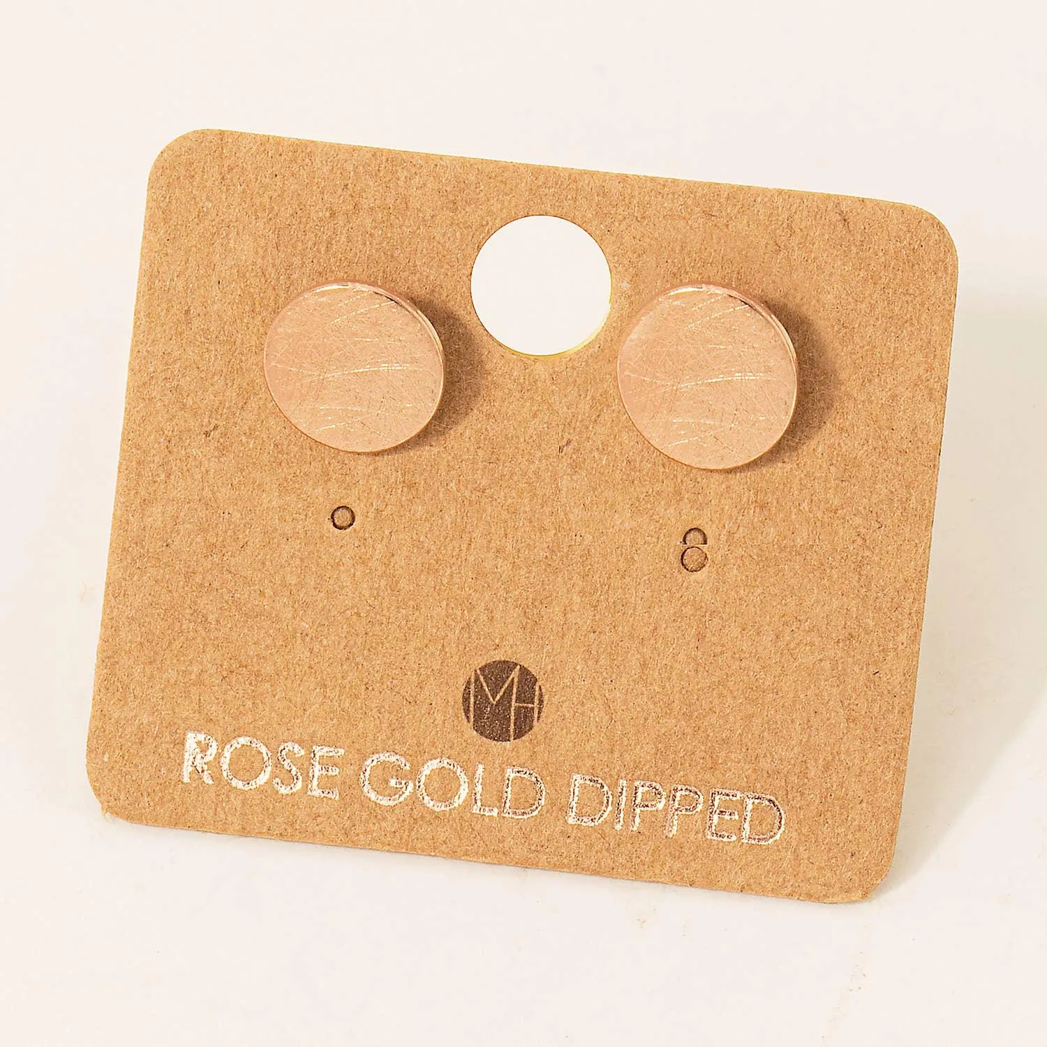 Circle Disc Stud Earrings