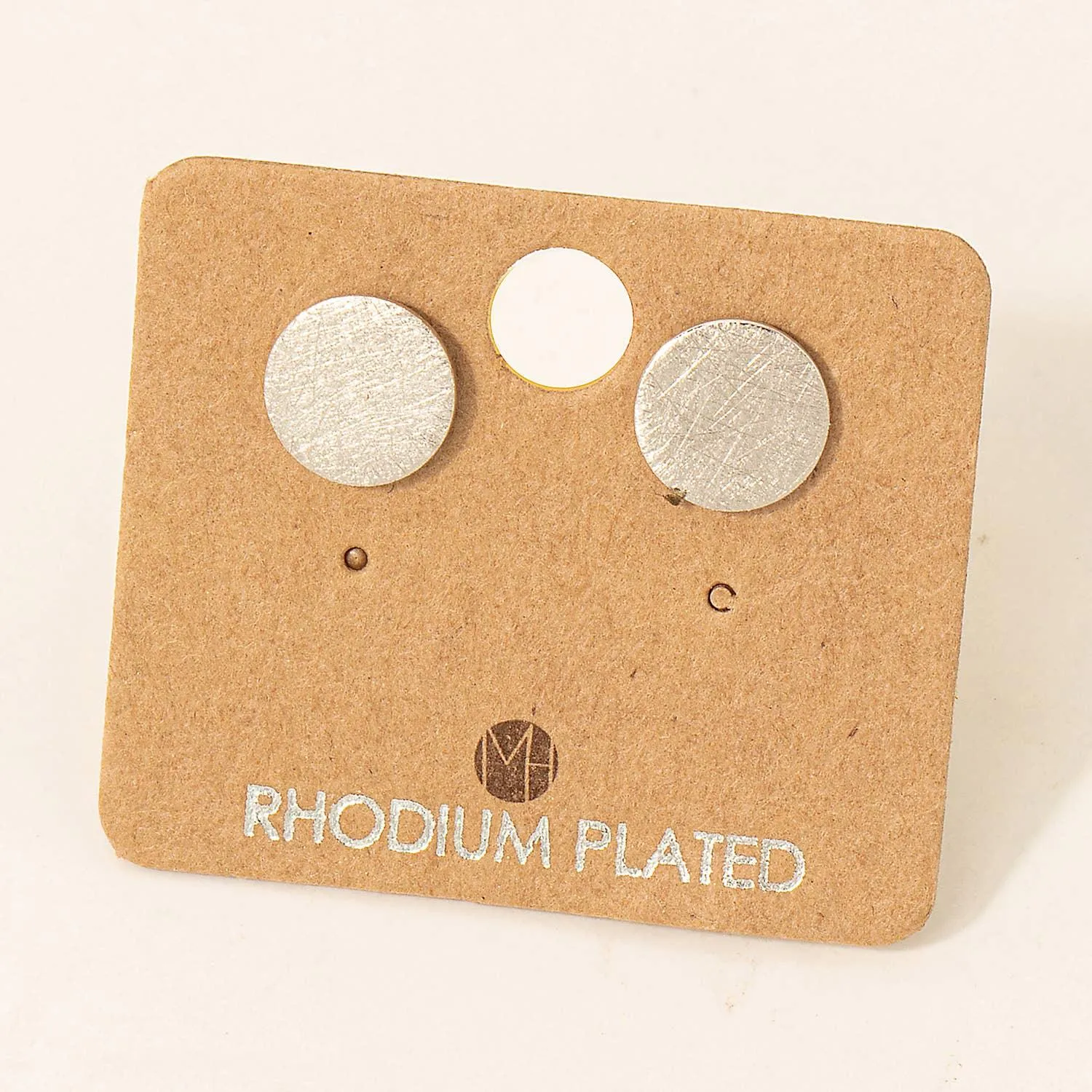 Circle Disc Stud Earrings