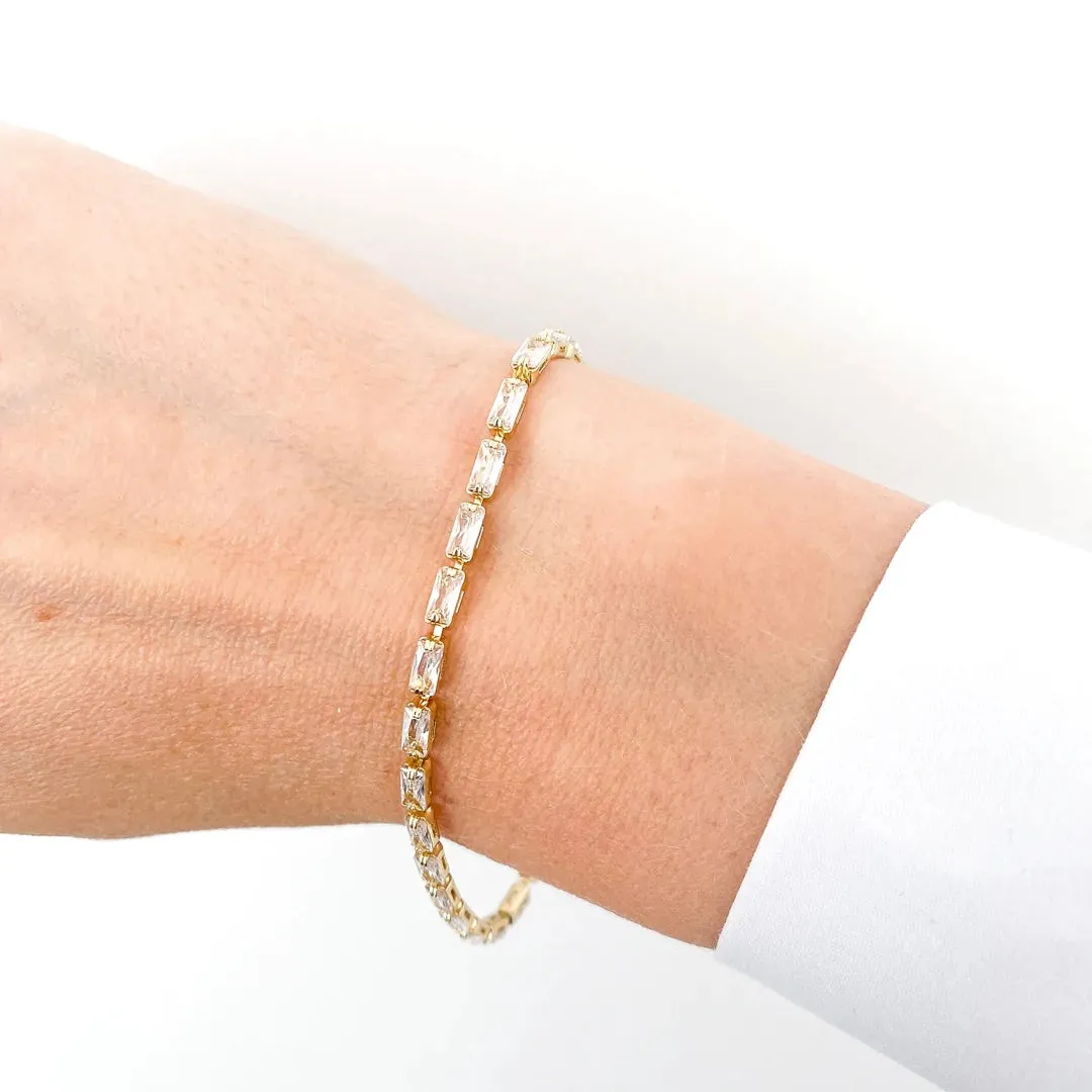 Claire Baguette Cut Tennis Bracelet