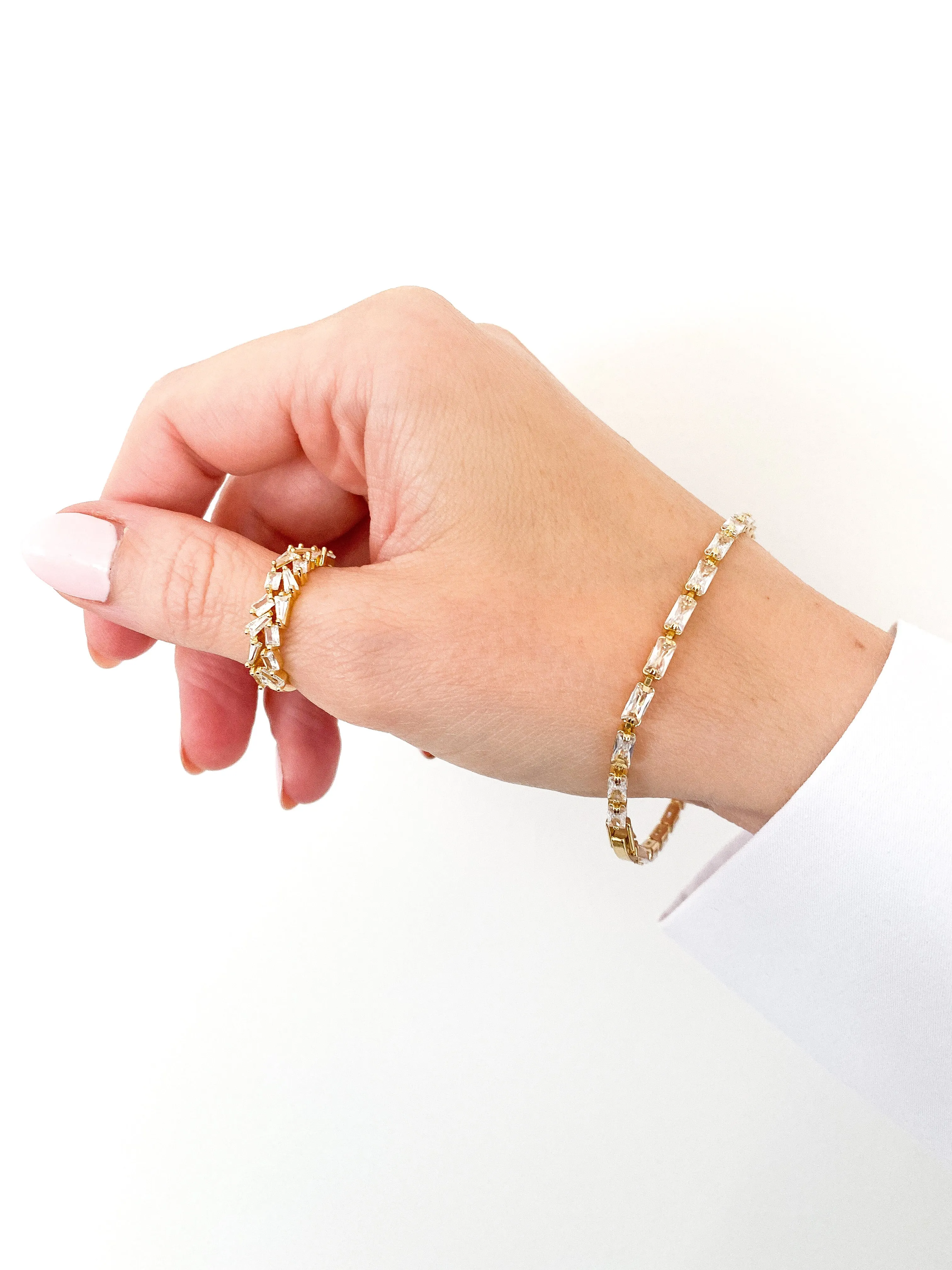 Claire Baguette Cut Tennis Bracelet