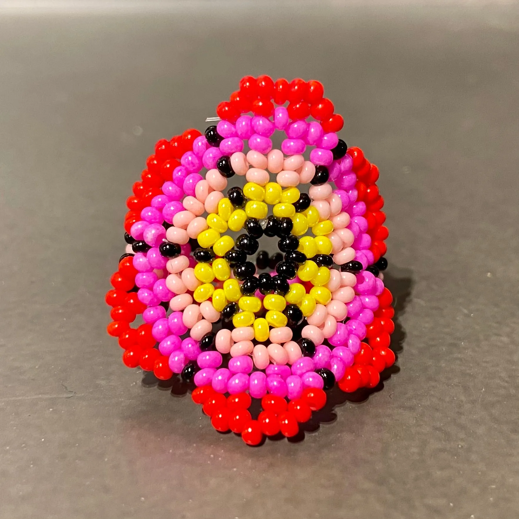 Colorful Beaded Flower Rings -- Guerrero, Mexico