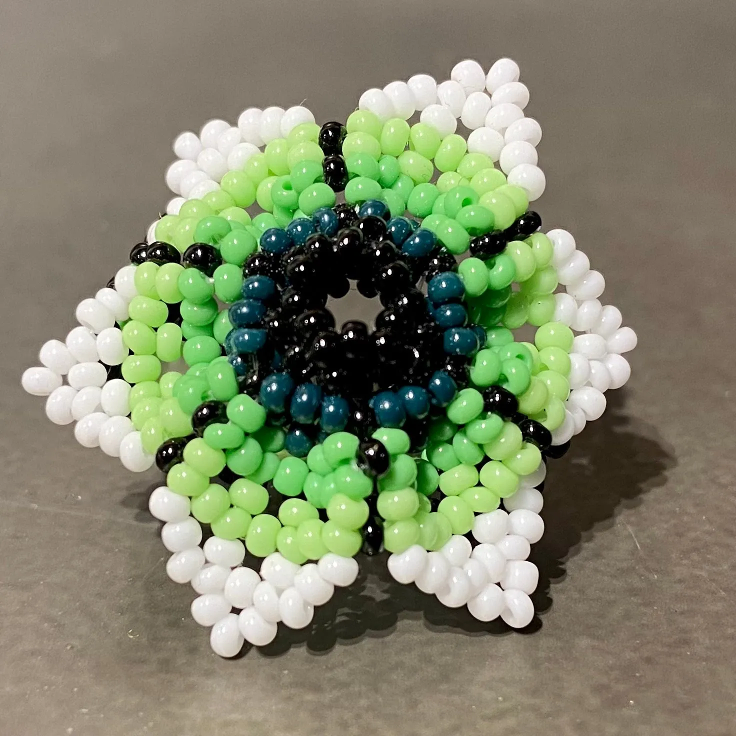 Colorful Beaded Flower Rings -- Guerrero, Mexico