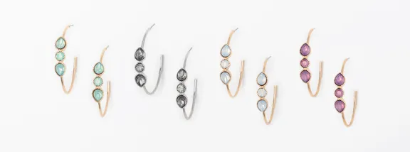 Crystal Hoop Earrings