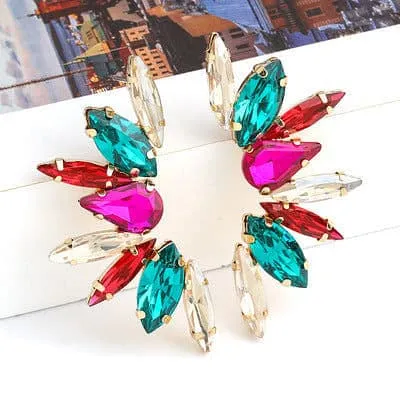 Crystal Petal Earrings