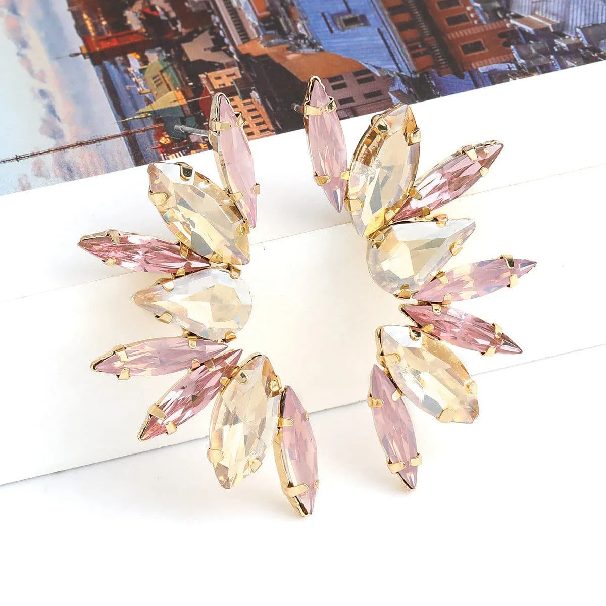 Crystal Petal Earrings