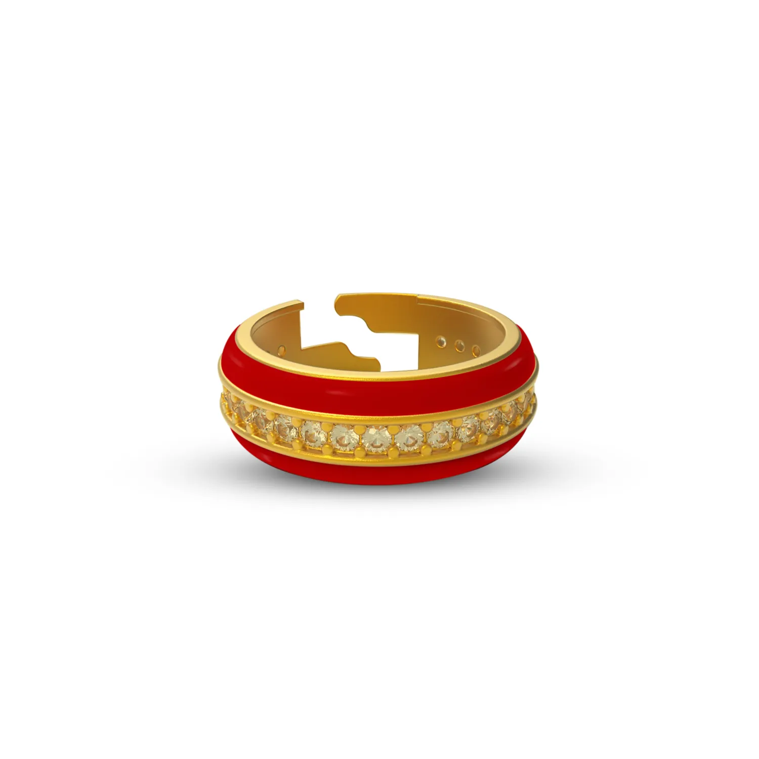 CZ enamel ring