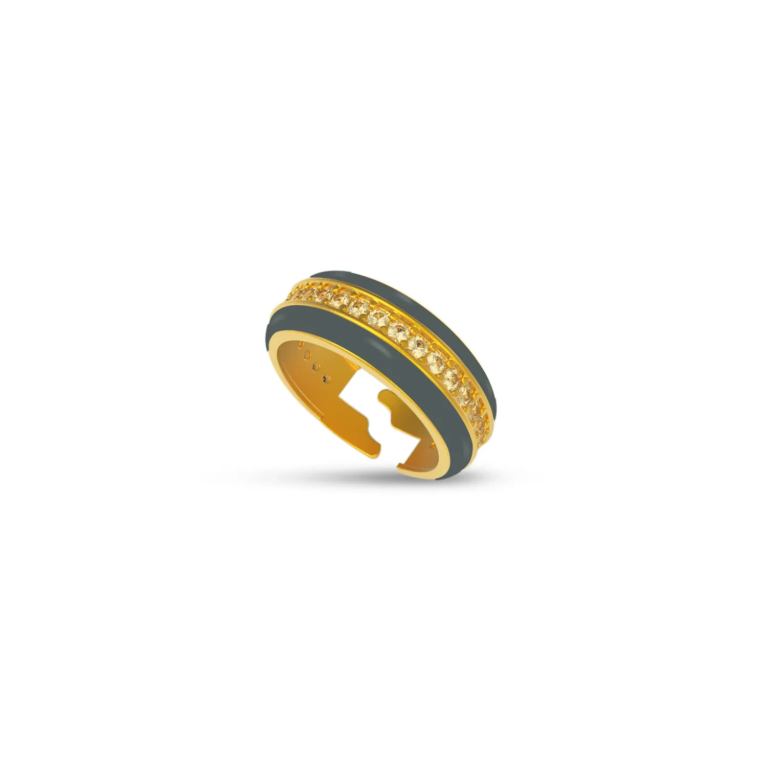 CZ enamel ring