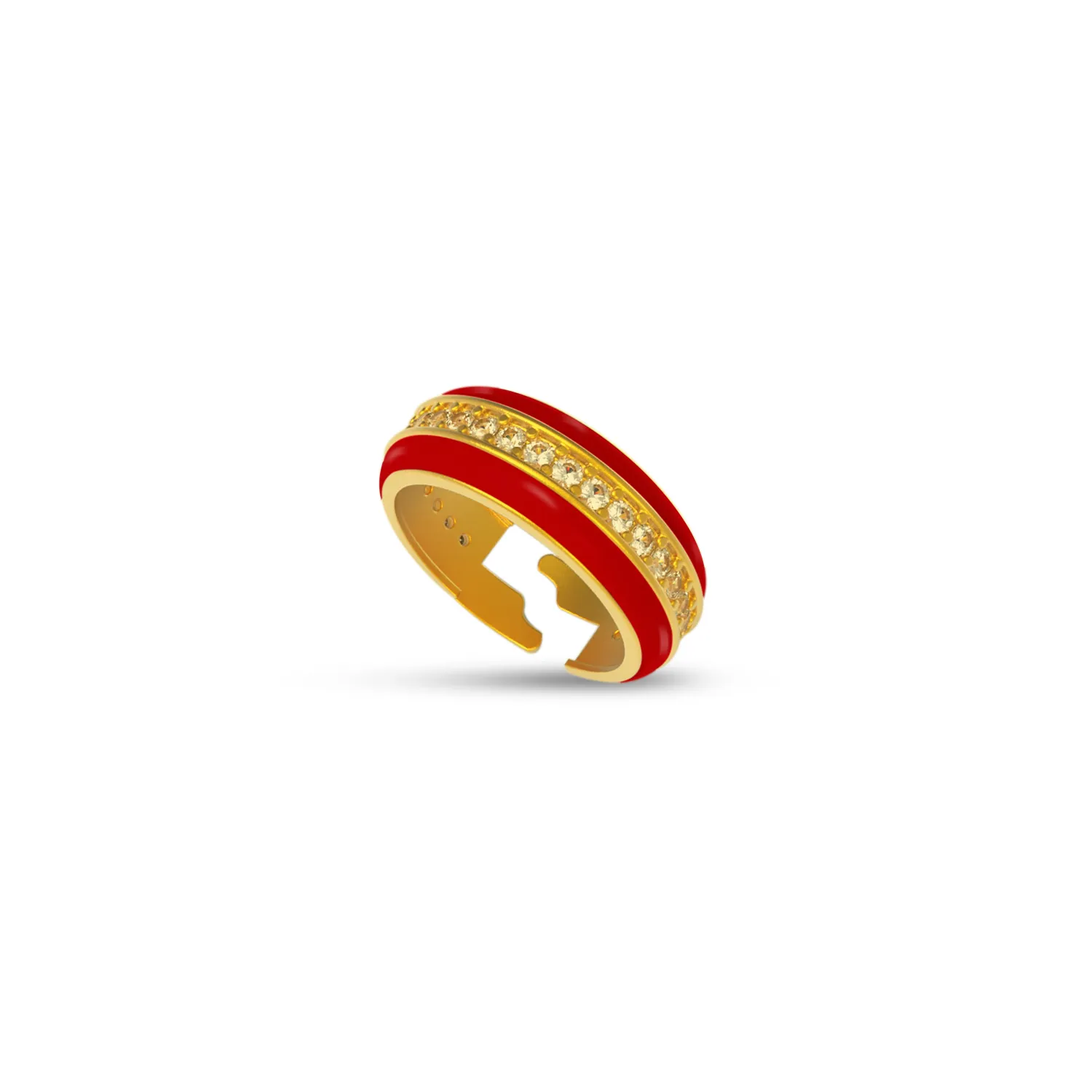 CZ enamel ring