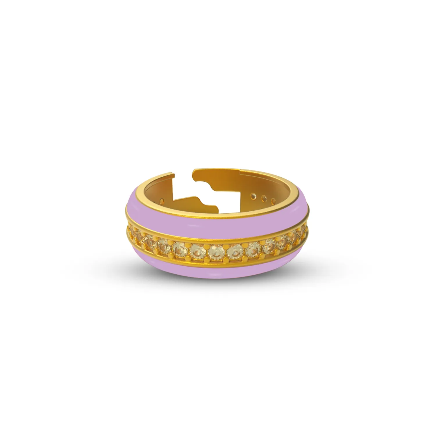 CZ enamel ring