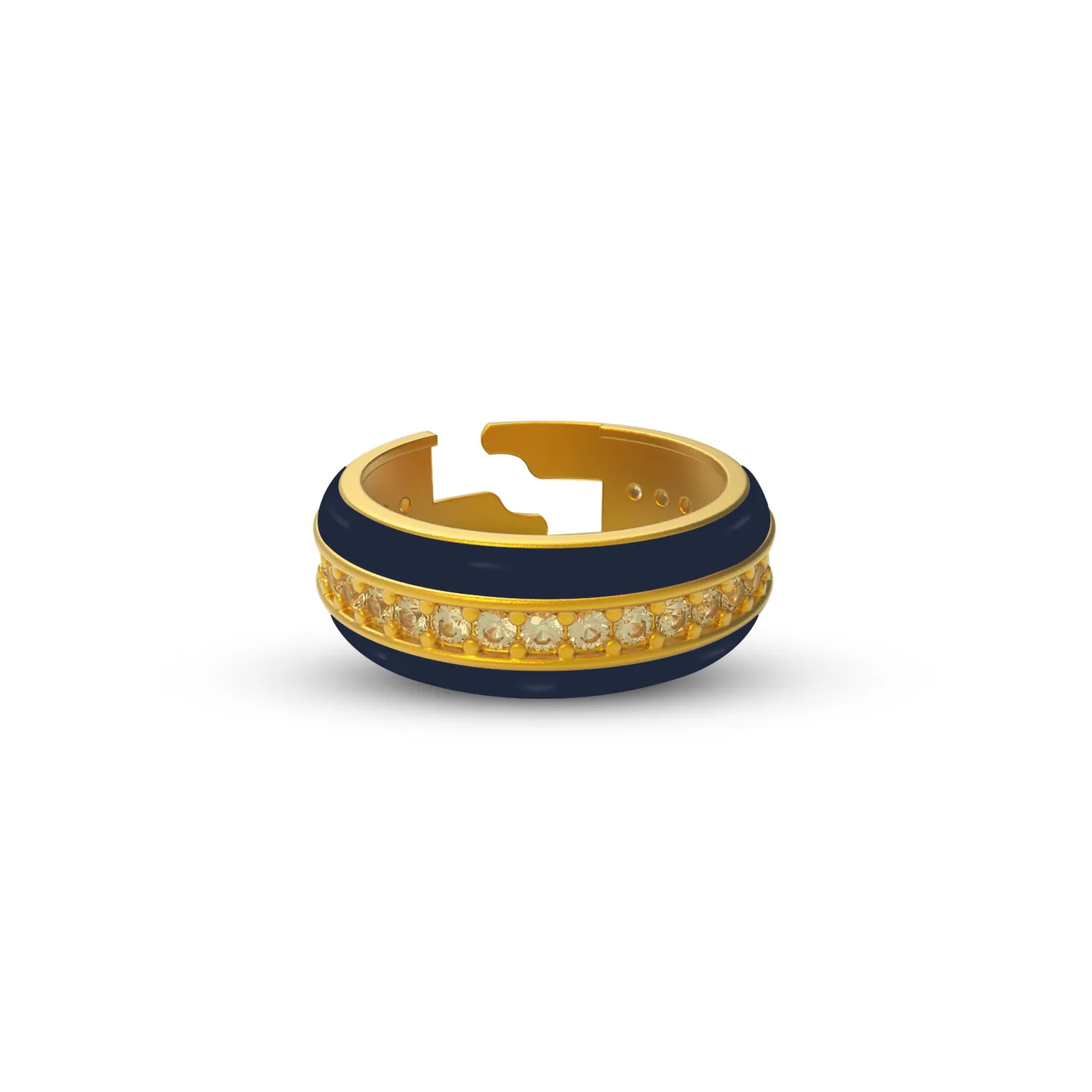 CZ enamel ring