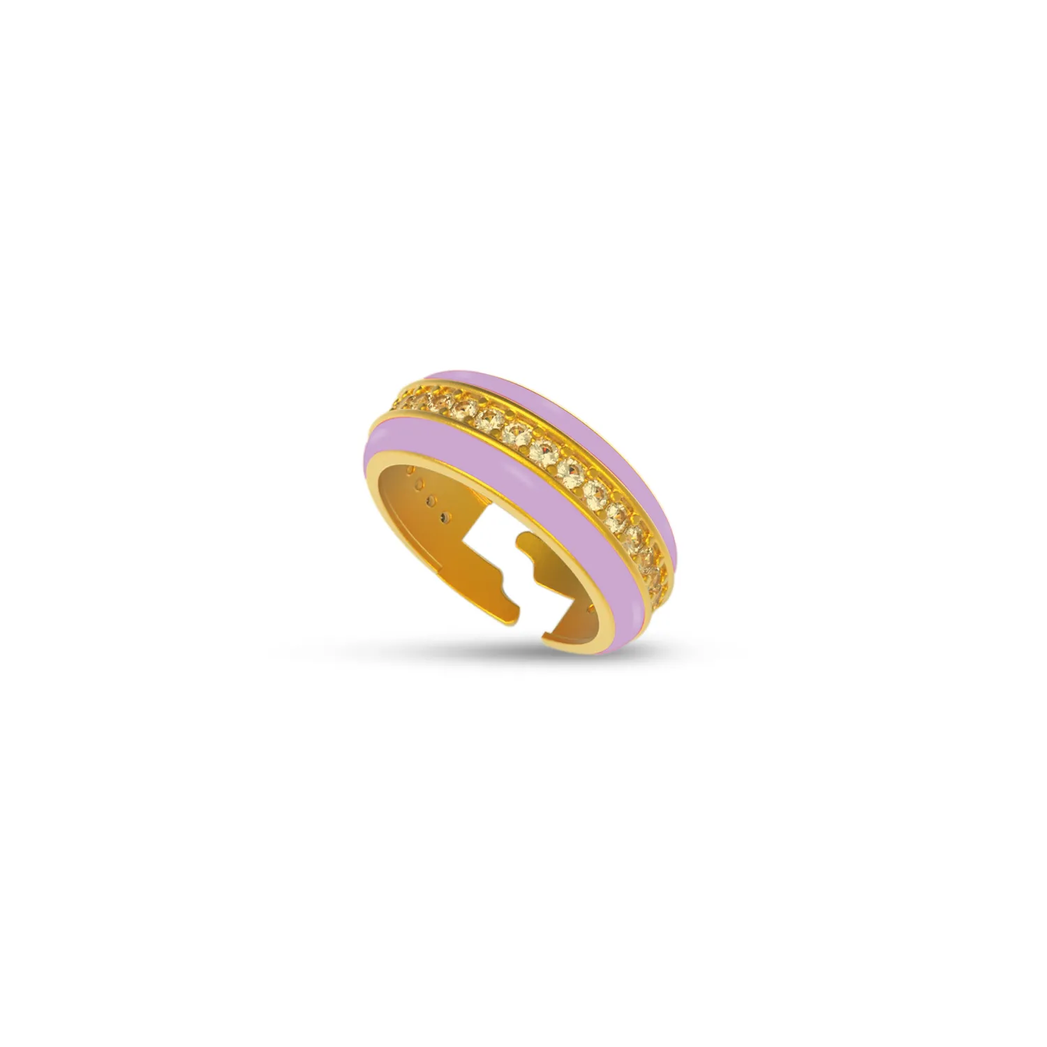 CZ enamel ring