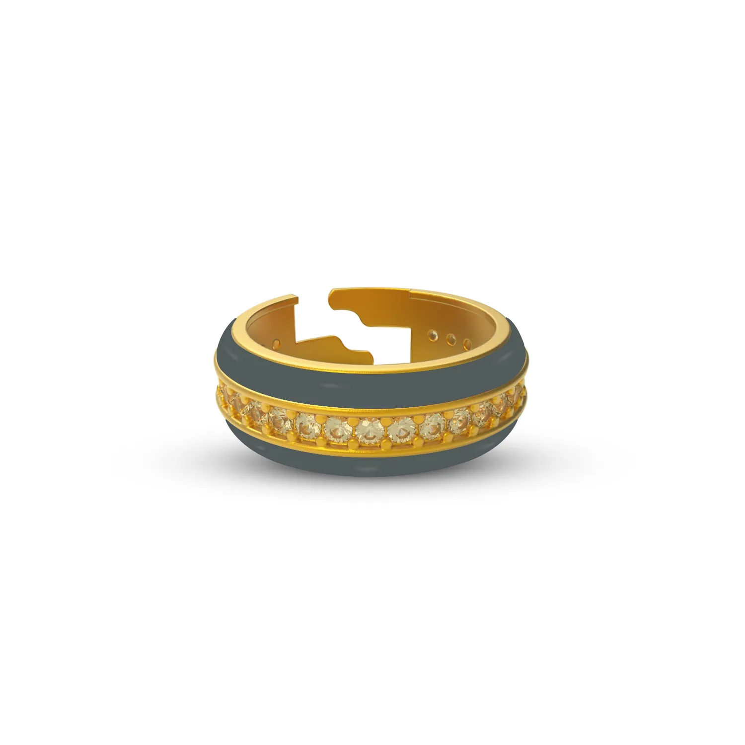 CZ enamel ring