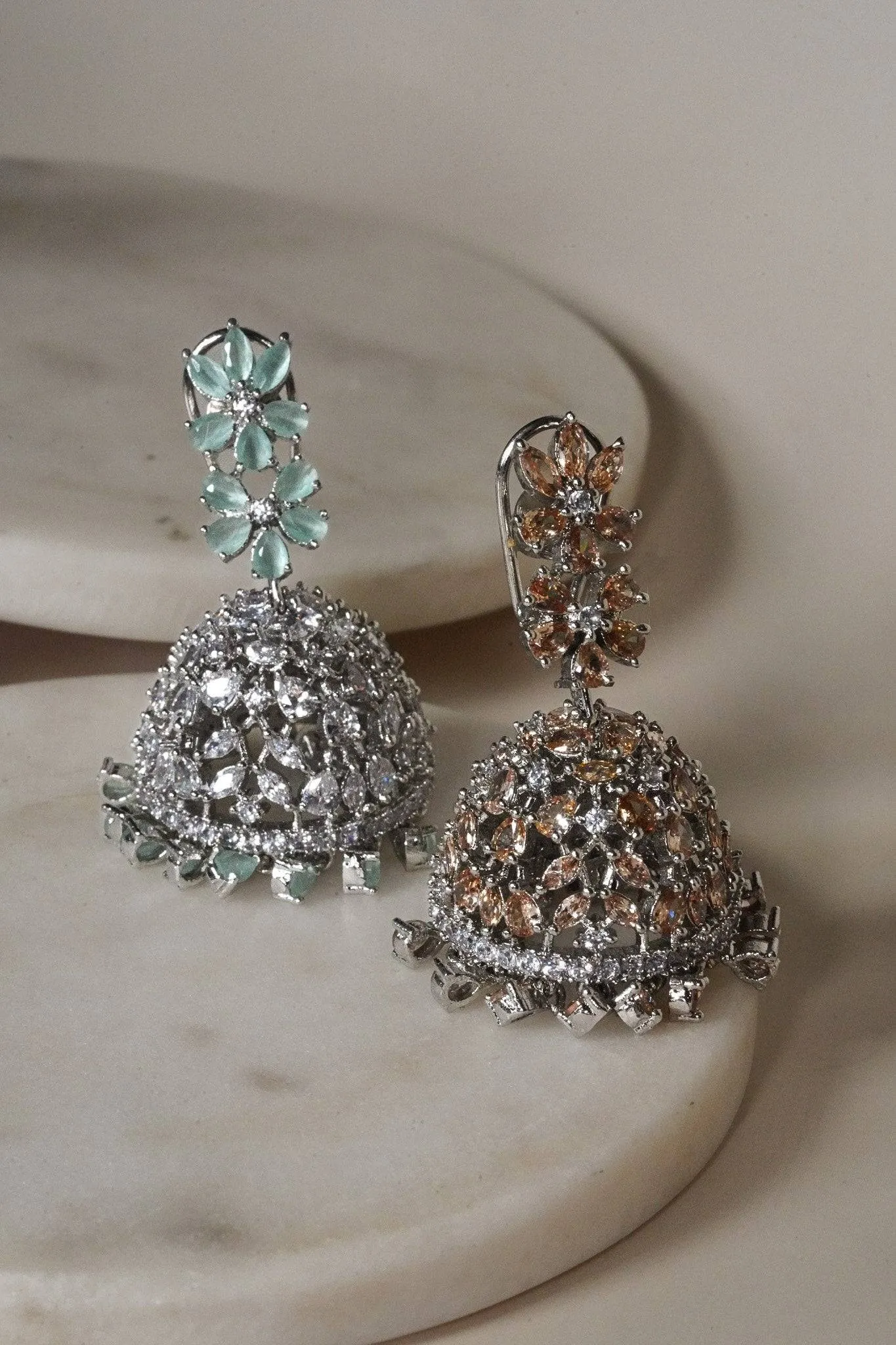 Dariya- AD Jhumka Earrings