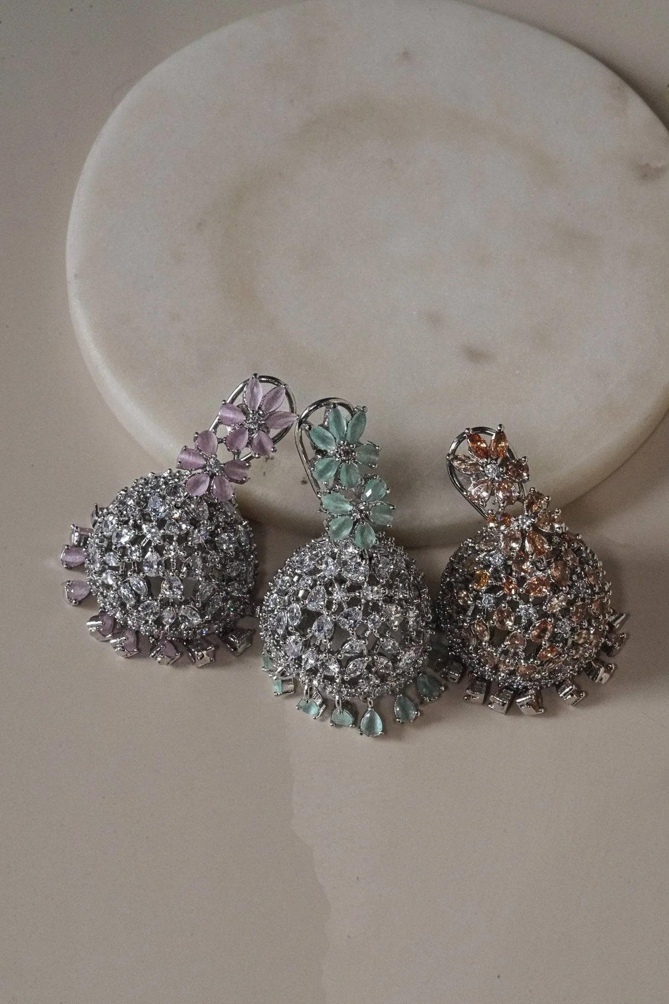 Dariya- AD Jhumka Earrings