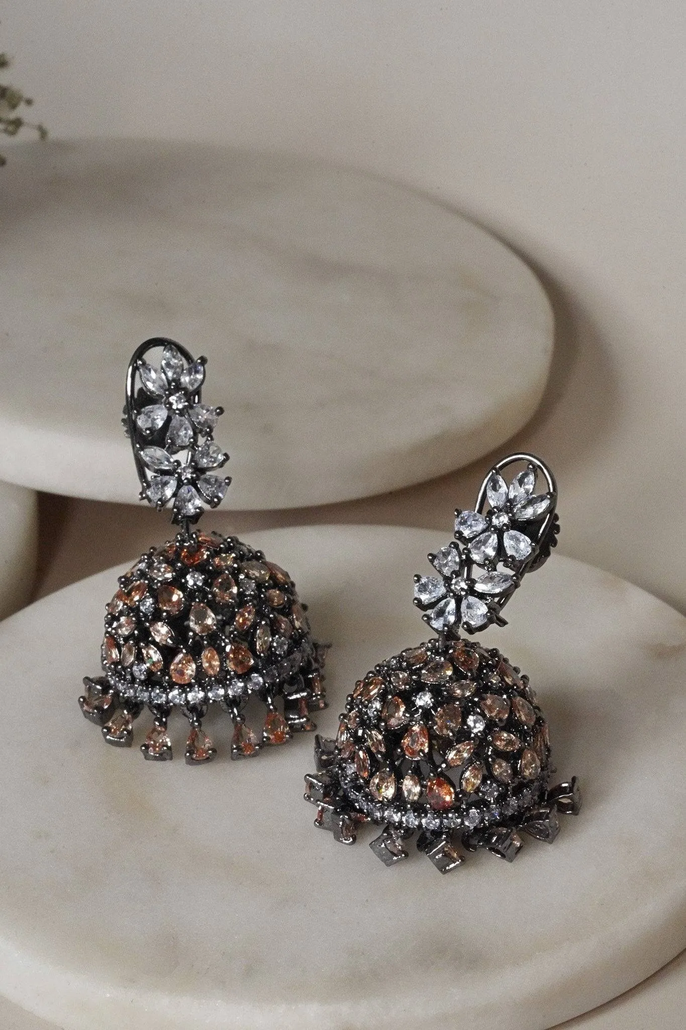 Dariya- AD Jhumka Earrings