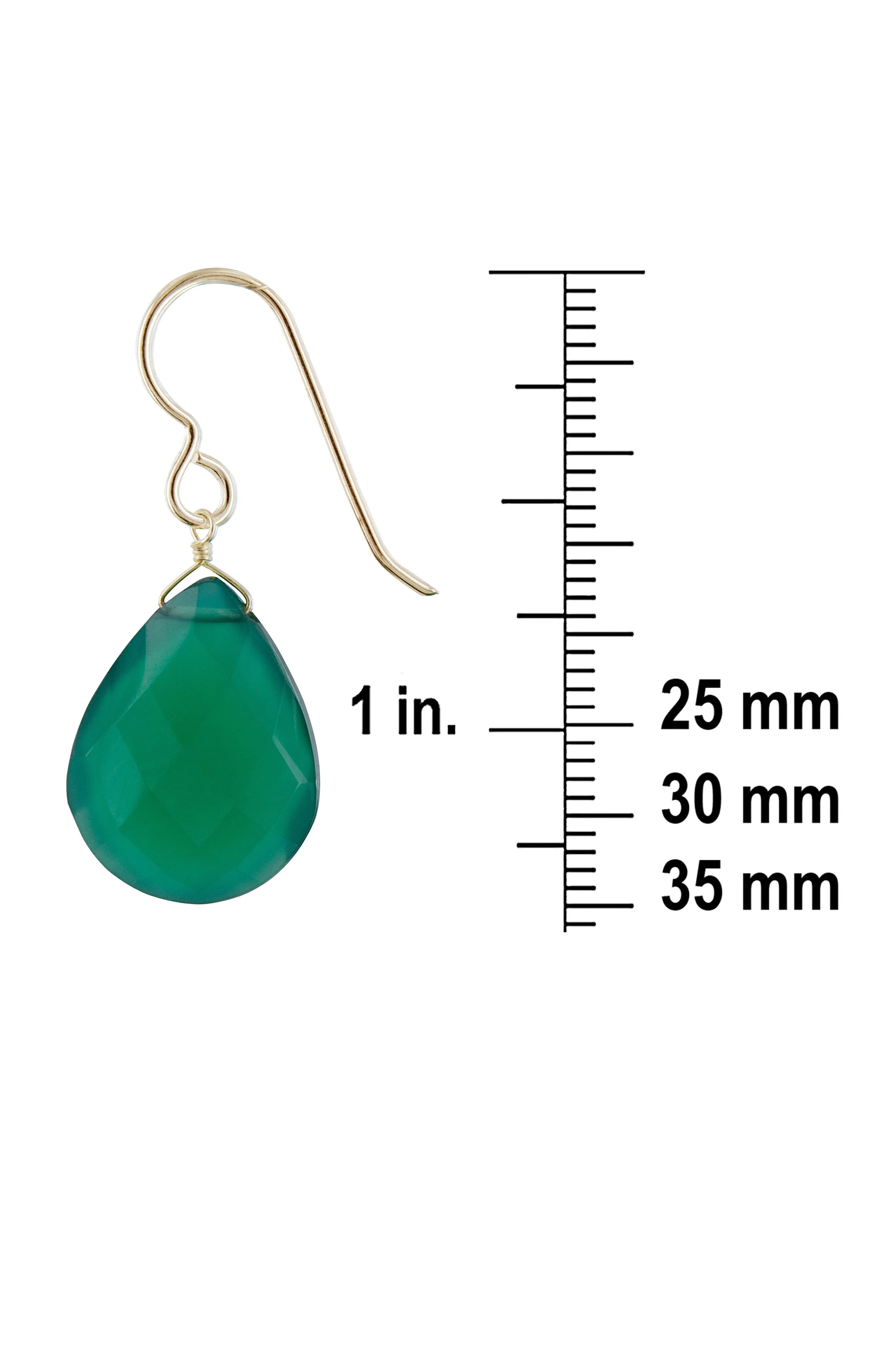 Dark Green Teardrop Necklace