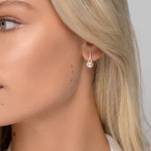 Diamond Pearl Princess Earrings | 10ct Gold