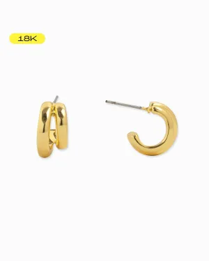 Double Hoop Joint Link Earrings