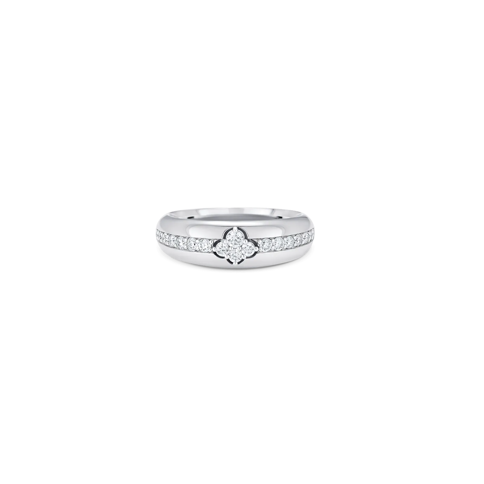Dujour Diamond Row and Four-Cluster Gold Ring