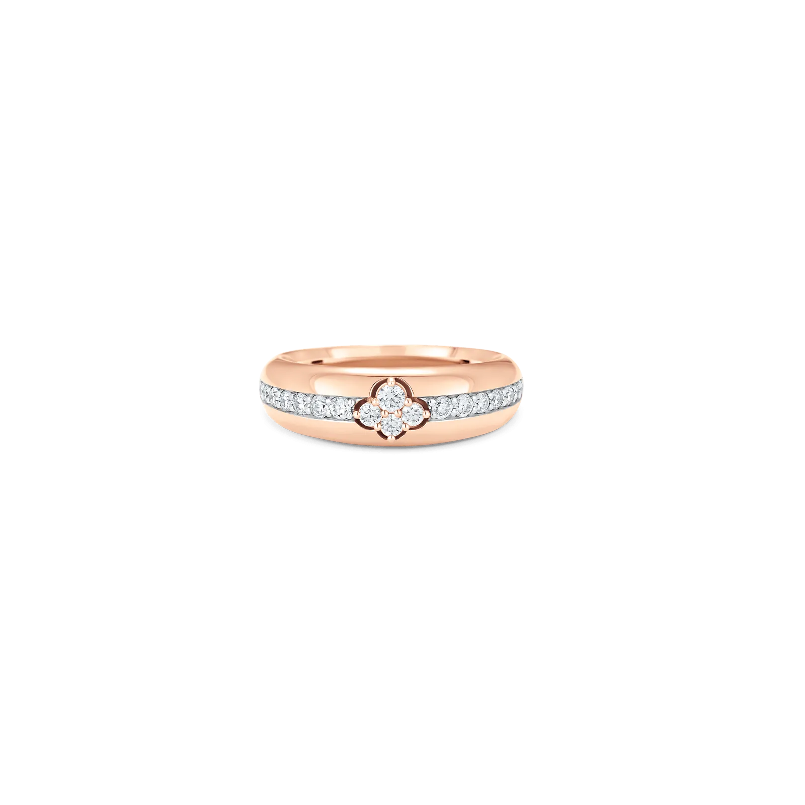Dujour Diamond Row and Four-Cluster Gold Ring