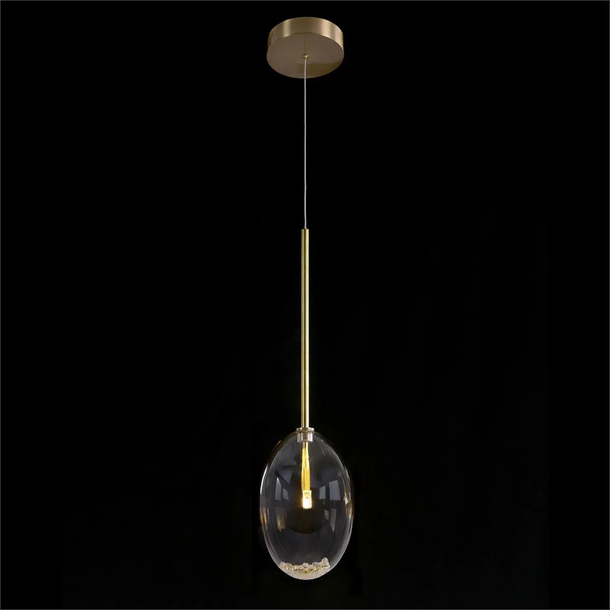 Echo: Glass Globe Single Droplight - Clear