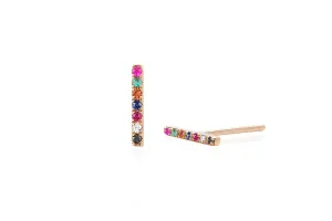 EF Collection Rainbow Bar Studs