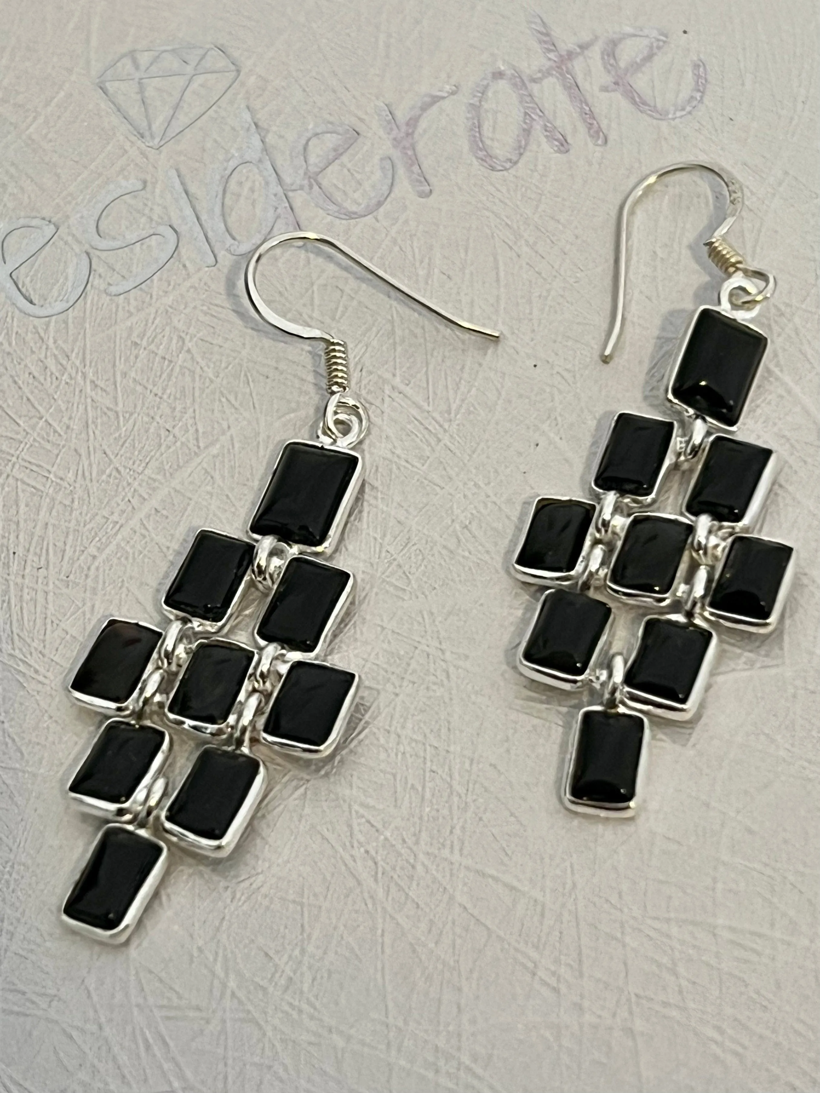 Enchanted Waterfall Black Onyx Earrings