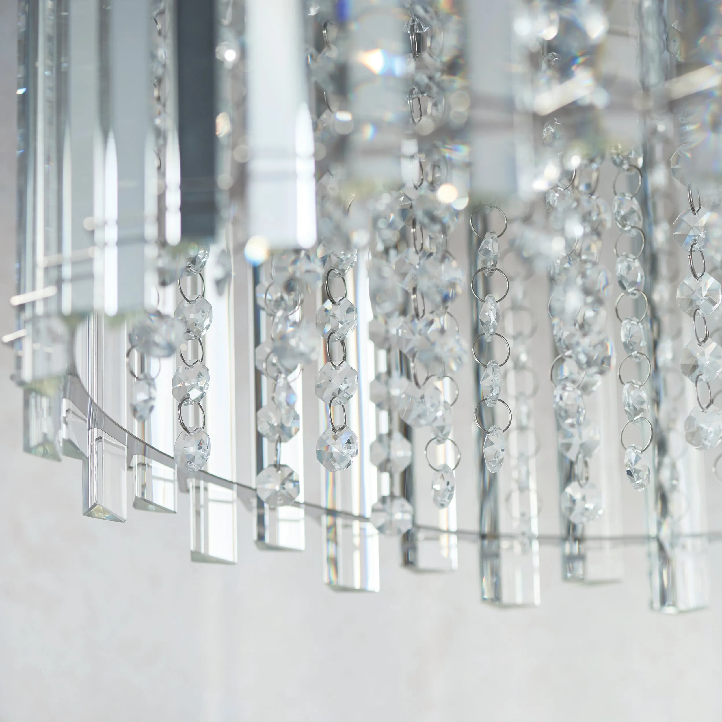 Endon 78699 Hanna 5lt Pendant Clear crystal glass & chrome plate 5 x 3W LED G9 (Required)