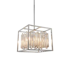 Endon 81930 Acadia 4lt Pendant Clear crystal & chrome plate 4 x 40W E14 candle (Required)