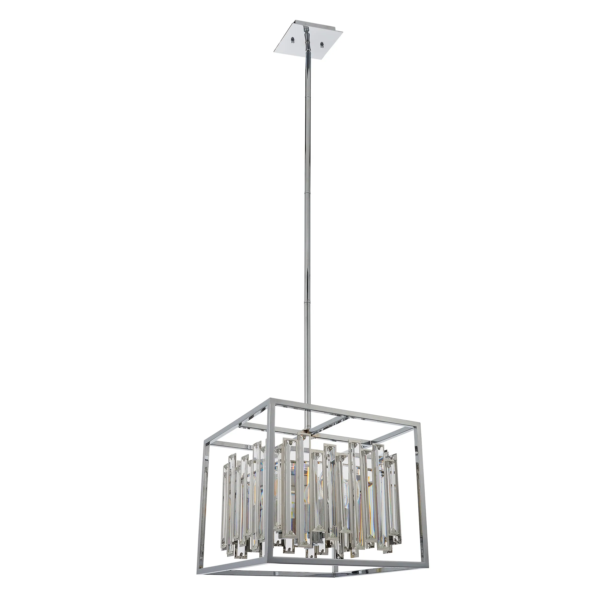 Endon 81930 Acadia 4lt Pendant Clear crystal & chrome plate 4 x 40W E14 candle (Required)