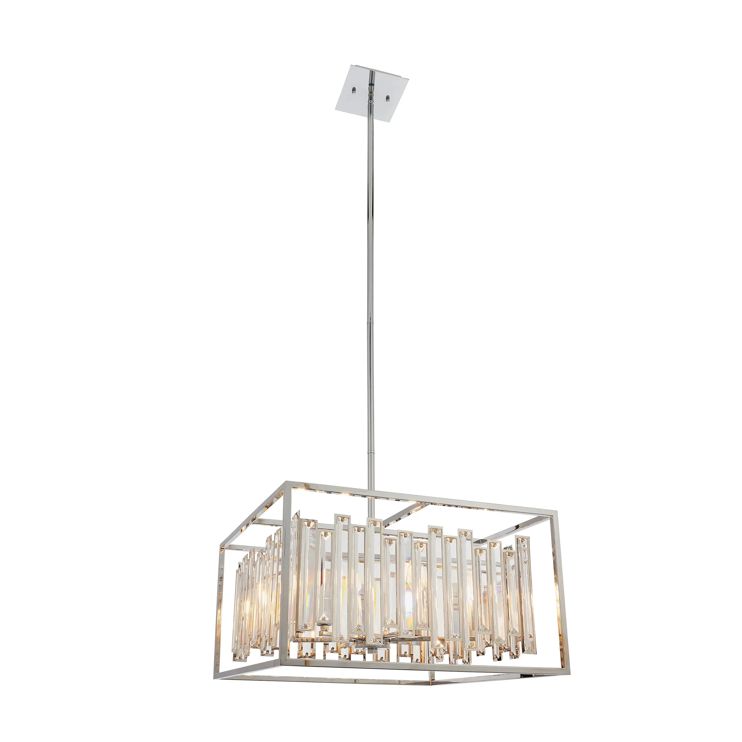 Endon 81931 Acadia 6lt Pendant Clear crystal & chrome plate 6 x 40W E14 candle (Required)