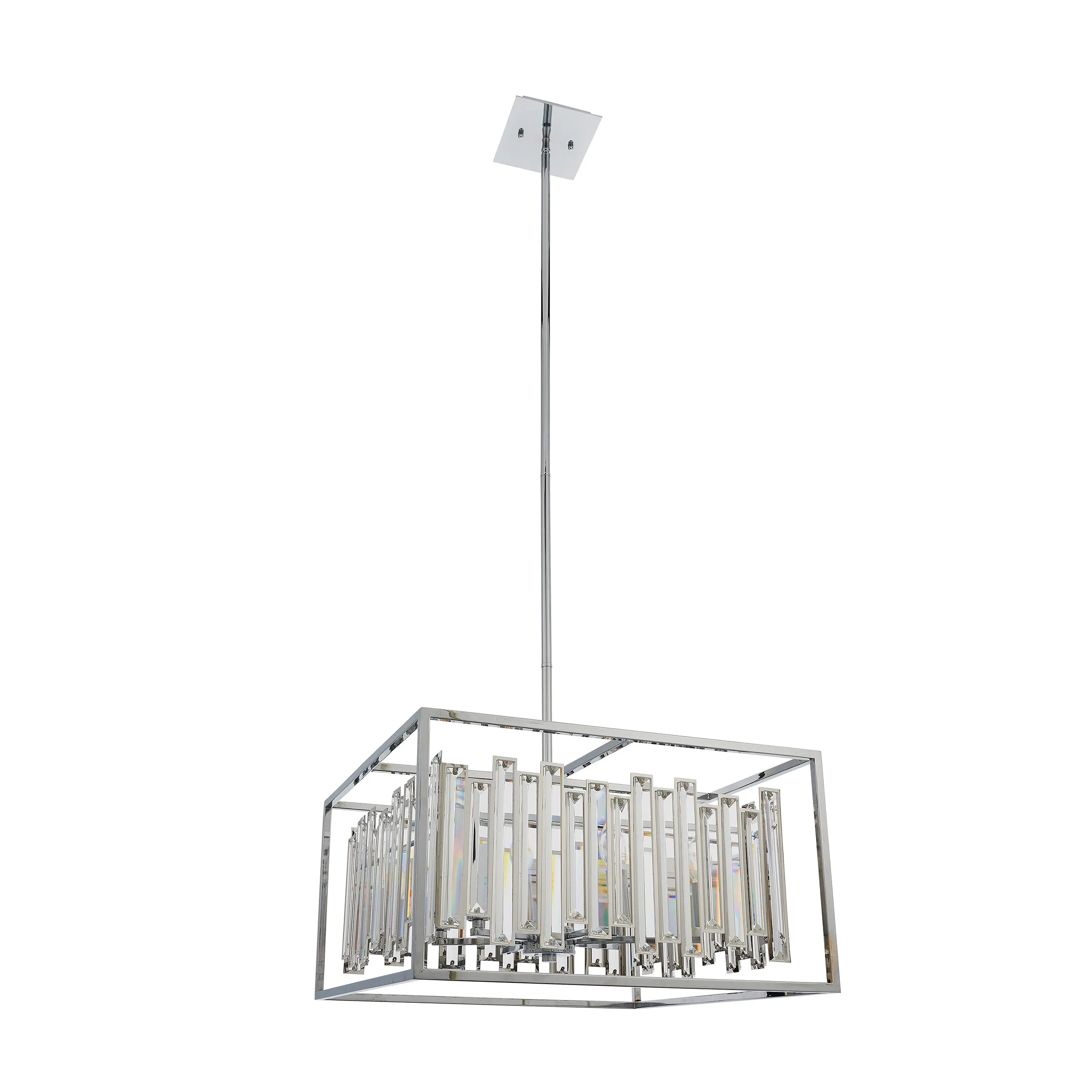 Endon 81931 Acadia 6lt Pendant Clear crystal & chrome plate 6 x 40W E14 candle (Required)