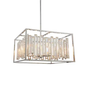 Endon 81931 Acadia 6lt Pendant Clear crystal & chrome plate 6 x 40W E14 candle (Required)