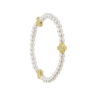 enewton Gold Signature Cross Pearl 4mm