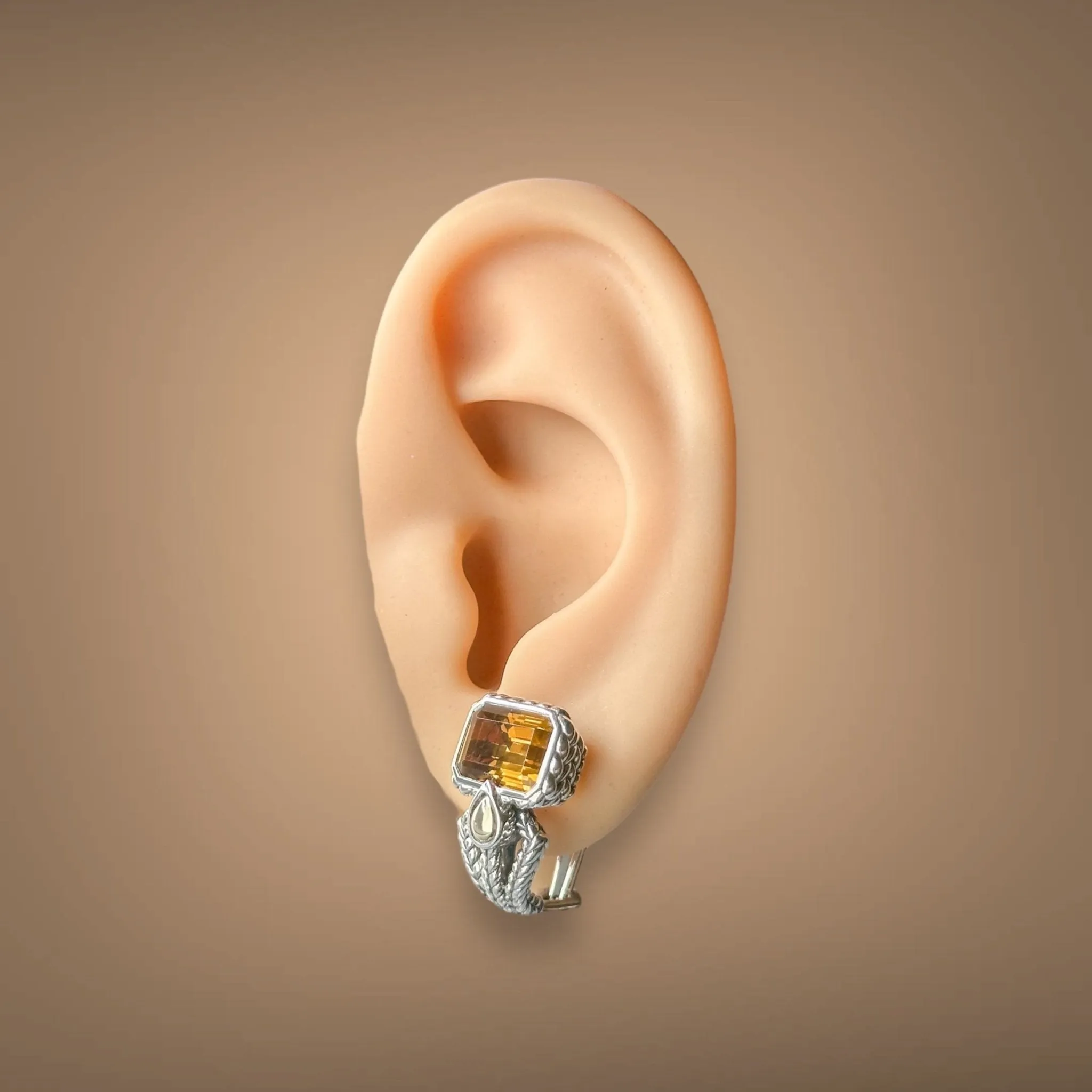 Estate Jai SS 14 Citrine Earrings